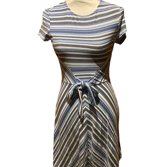 Fairy Boho Bebop Knit mini dress fit and flare tie waist Size Small Comfy - Picture 1 of 3